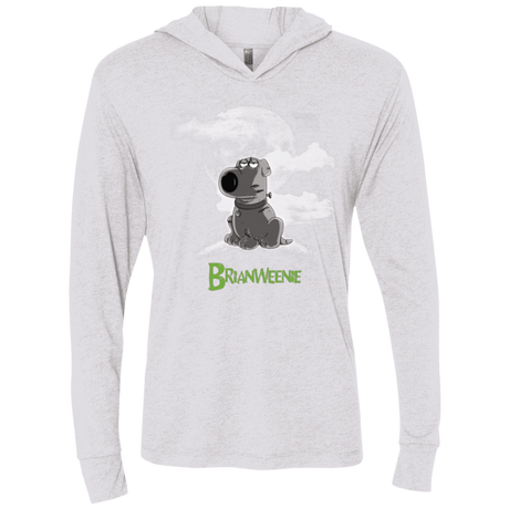 T-Shirts Heather White / X-Small Brian Weenie Triblend Long Sleeve Hoodie Tee