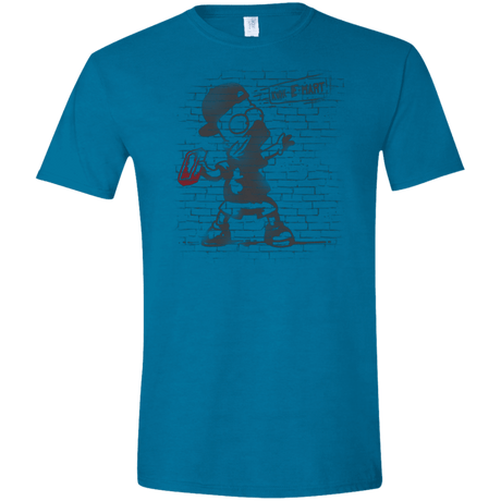 T-Shirts Antique Sapphire / S BRICK E MART Men's Semi-Fitted Softstyle