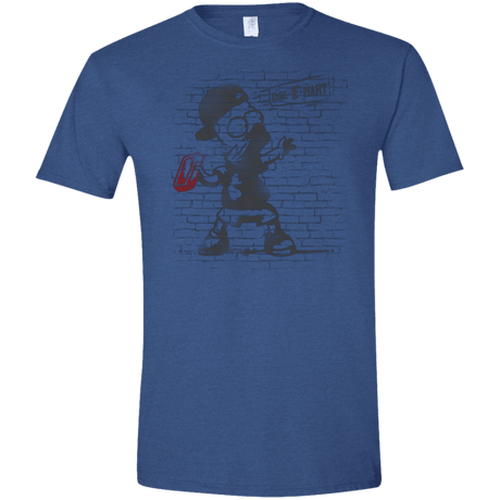 T-Shirts Heather Royal / X-Small BRICK E MART Men's Semi-Fitted Softstyle