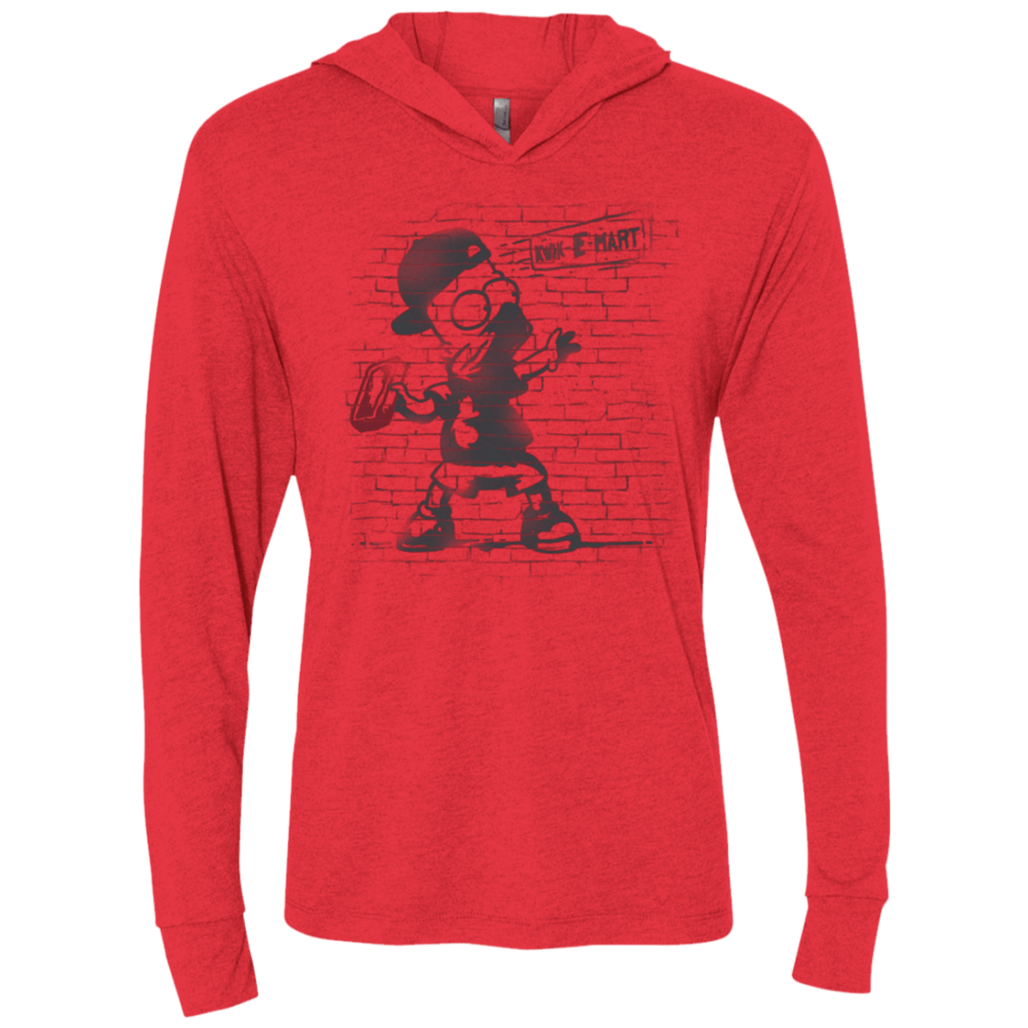 T-Shirts Vintage Red / X-Small BRICK E MART Triblend Long Sleeve Hoodie Tee