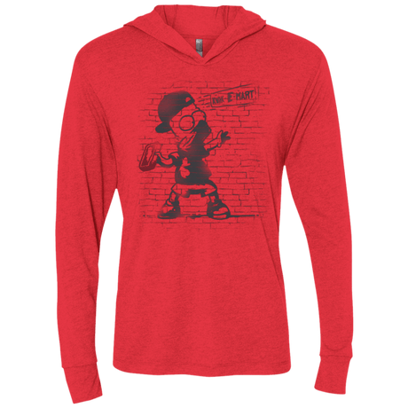 T-Shirts Vintage Red / X-Small BRICK E MART Triblend Long Sleeve Hoodie Tee