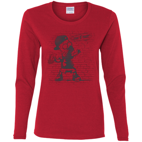 T-Shirts Red / S BRICK E MART Women's Long Sleeve T-Shirt