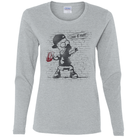 T-Shirts Sport Grey / S BRICK E MART Women's Long Sleeve T-Shirt