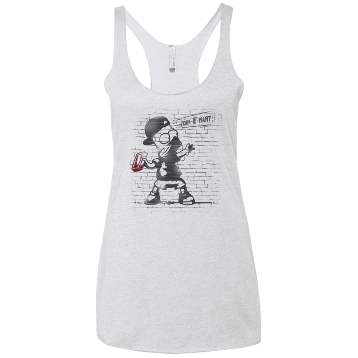T-Shirts Heather White / X-Small BRICK E MART Women's Triblend Racerback Tank
