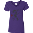 T-Shirts Purple / S BRICK E MART Women's V-Neck T-Shirt