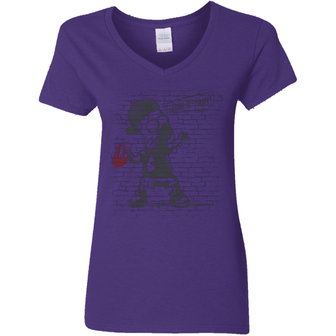 T-Shirts Purple / S BRICK E MART Women's V-Neck T-Shirt