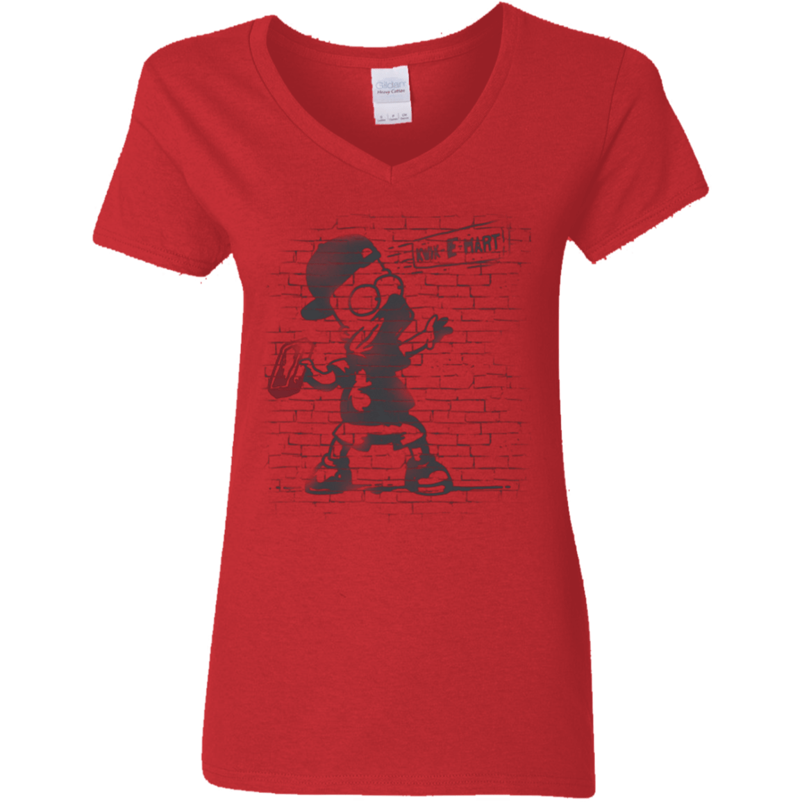 T-Shirts Red / S BRICK E MART Women's V-Neck T-Shirt