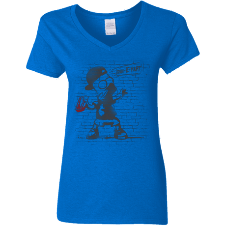 T-Shirts Royal / S BRICK E MART Women's V-Neck T-Shirt