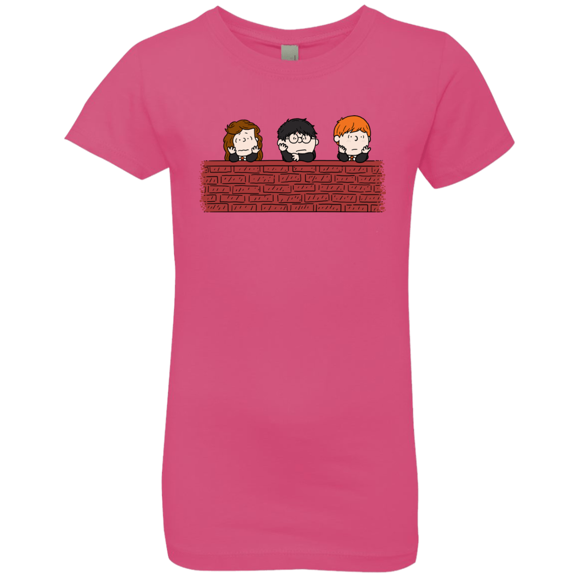 T-Shirts Hot Pink / YXS Brick Wall Girls Premium T-Shirt