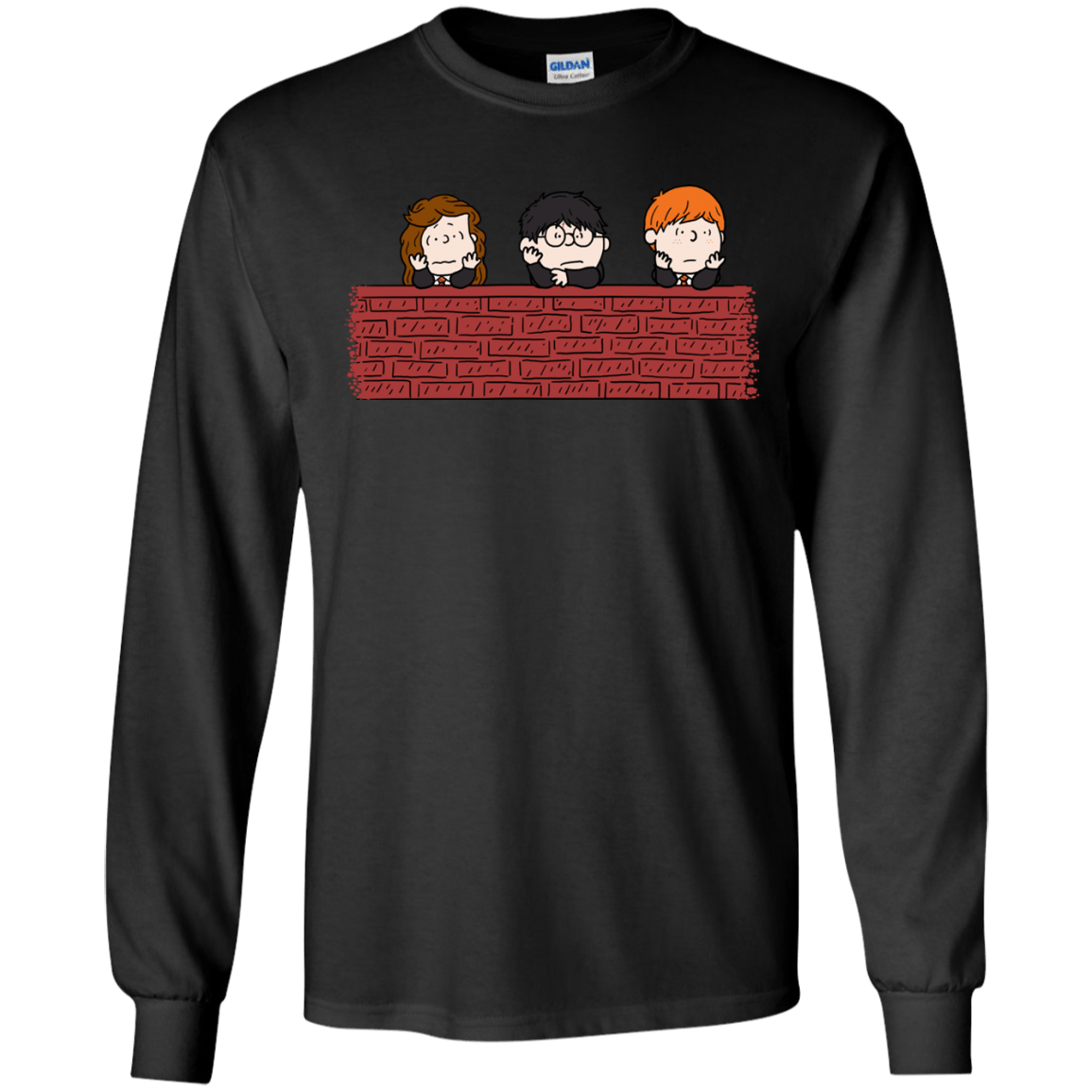 T-Shirts Black / S Brick Wall Men's Long Sleeve T-Shirt