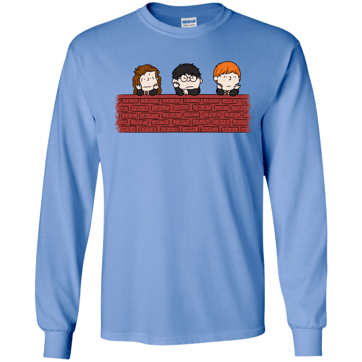 T-Shirts Carolina Blue / S Brick Wall Men's Long Sleeve T-Shirt