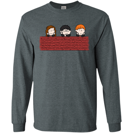 T-Shirts Dark Heather / S Brick Wall Men's Long Sleeve T-Shirt