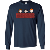 T-Shirts Navy / S Brick Wall Men's Long Sleeve T-Shirt