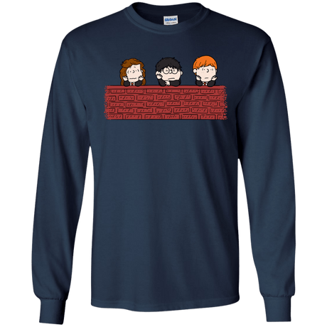 T-Shirts Navy / S Brick Wall Men's Long Sleeve T-Shirt