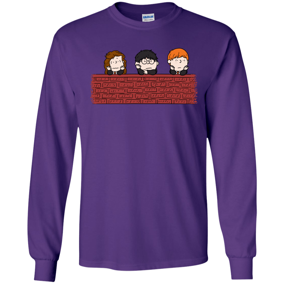 T-Shirts Purple / S Brick Wall Men's Long Sleeve T-Shirt