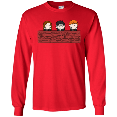 T-Shirts Red / S Brick Wall Men's Long Sleeve T-Shirt