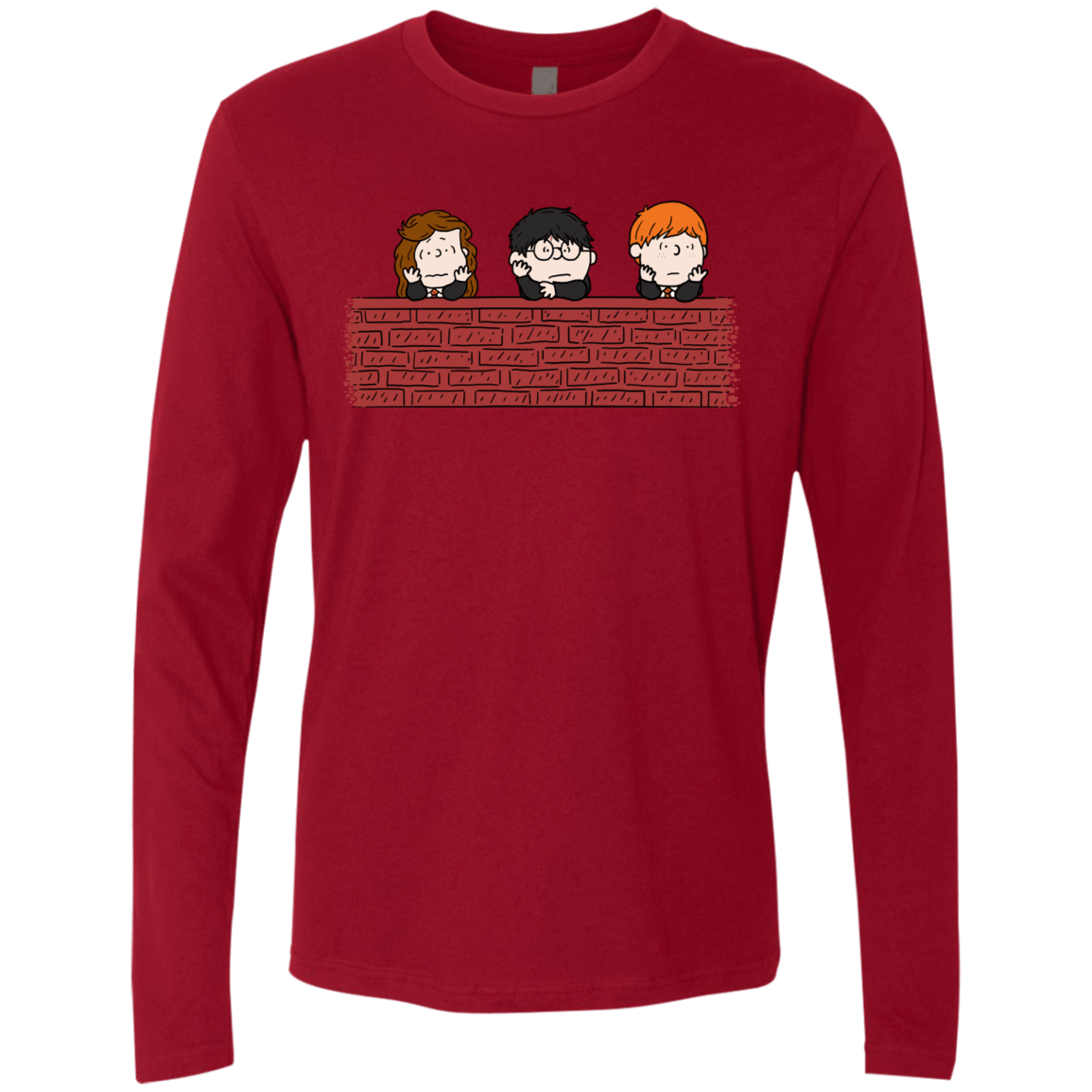T-Shirts Cardinal / S Brick Wall Men's Premium Long Sleeve