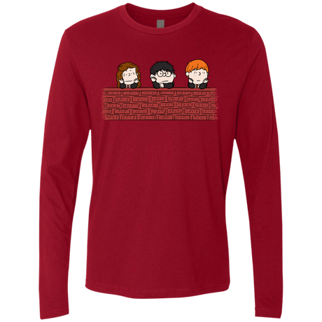T-Shirts Cardinal / S Brick Wall Men's Premium Long Sleeve