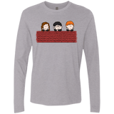 T-Shirts Heather Grey / S Brick Wall Men's Premium Long Sleeve
