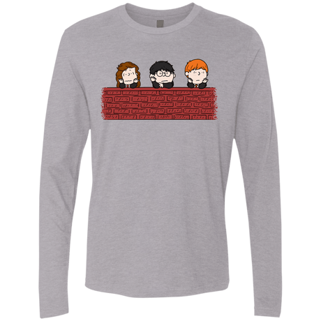 T-Shirts Heather Grey / S Brick Wall Men's Premium Long Sleeve