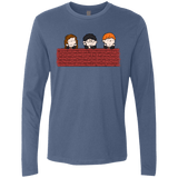 T-Shirts Indigo / S Brick Wall Men's Premium Long Sleeve