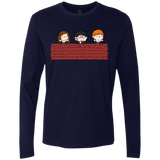 T-Shirts Midnight Navy / S Brick Wall Men's Premium Long Sleeve