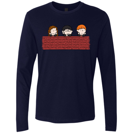 T-Shirts Midnight Navy / S Brick Wall Men's Premium Long Sleeve