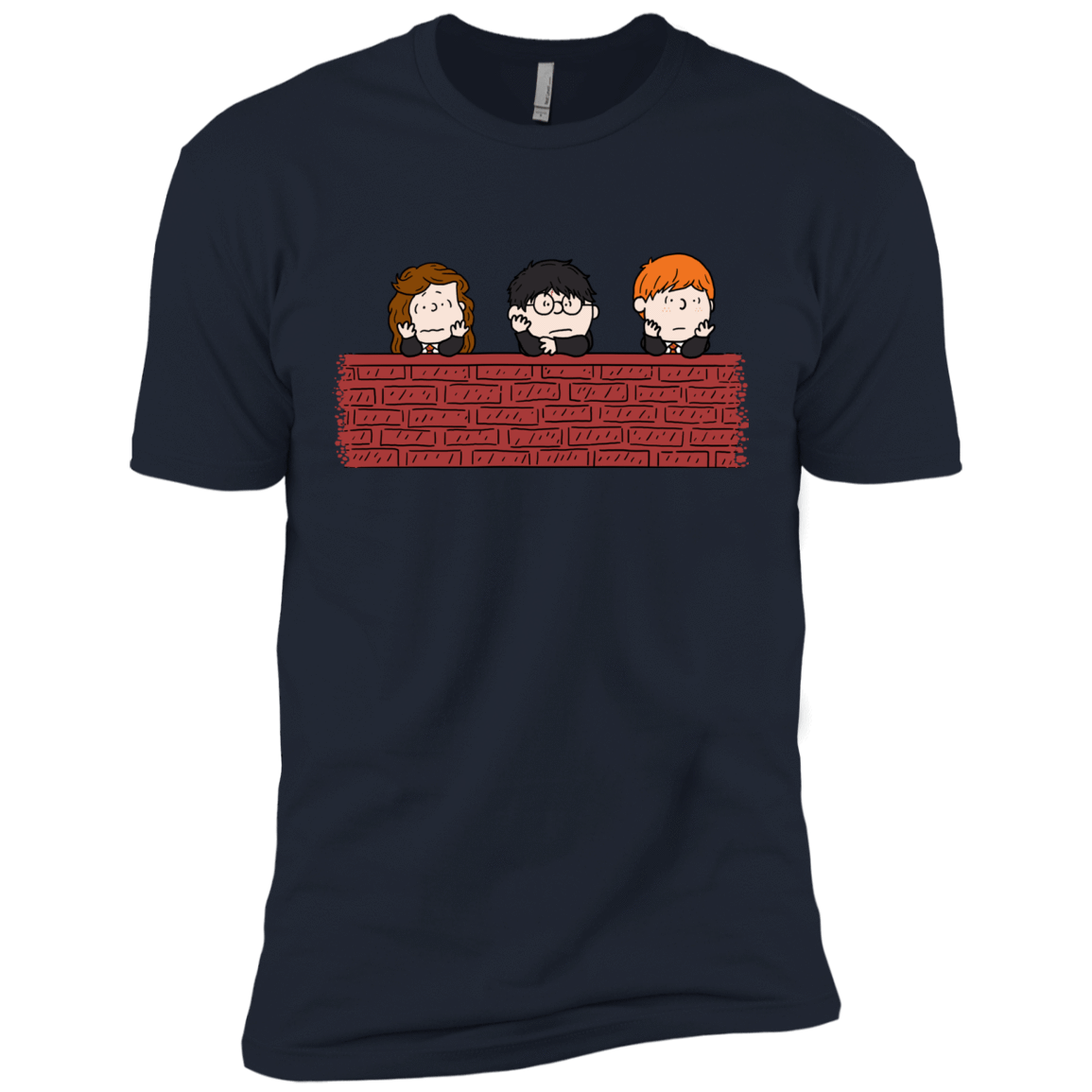 T-Shirts Midnight Navy / X-Small Brick Wall Men's Premium T-Shirt