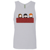 T-Shirts Heather Grey / S Brick Wall Men's Premium Tank Top