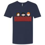 T-Shirts Midnight Navy / X-Small Brick Wall Men's Premium V-Neck
