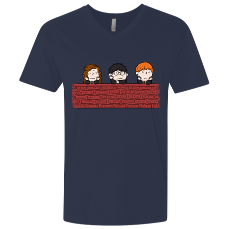 T-Shirts Midnight Navy / X-Small Brick Wall Men's Premium V-Neck