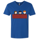 T-Shirts Royal / X-Small Brick Wall Men's Premium V-Neck