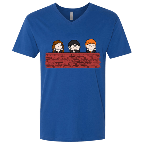 T-Shirts Royal / X-Small Brick Wall Men's Premium V-Neck