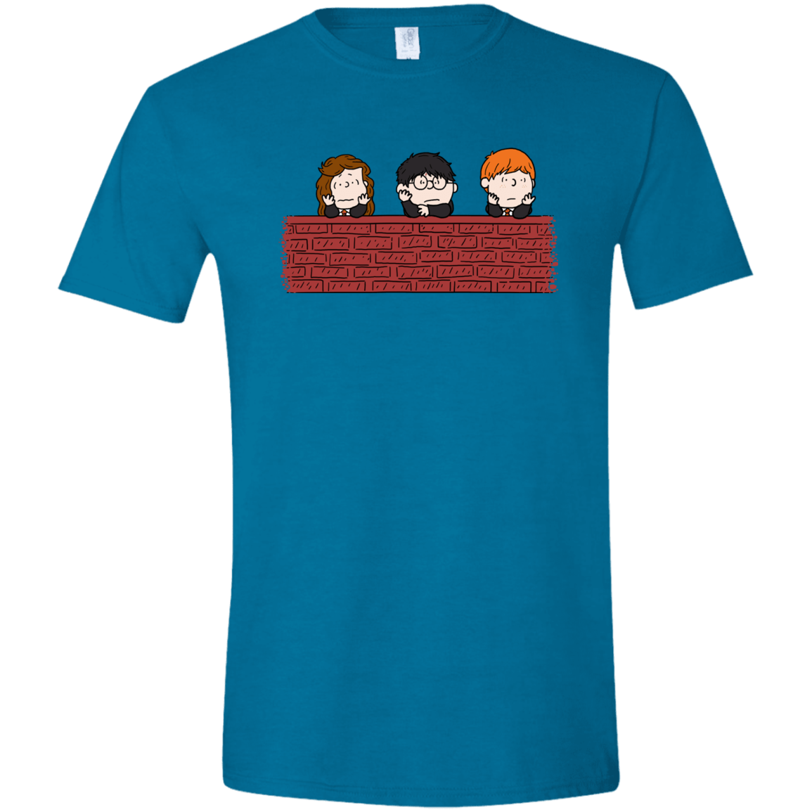 T-Shirts Antique Sapphire / S Brick Wall Men's Semi-Fitted Softstyle