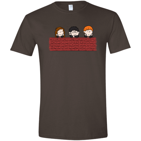 T-Shirts Dark Chocolate / S Brick Wall Men's Semi-Fitted Softstyle