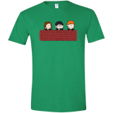 T-Shirts Heather Irish Green / S Brick Wall Men's Semi-Fitted Softstyle