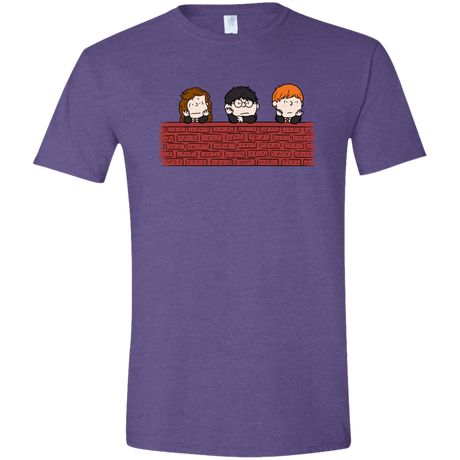 T-Shirts Heather Purple / S Brick Wall Men's Semi-Fitted Softstyle