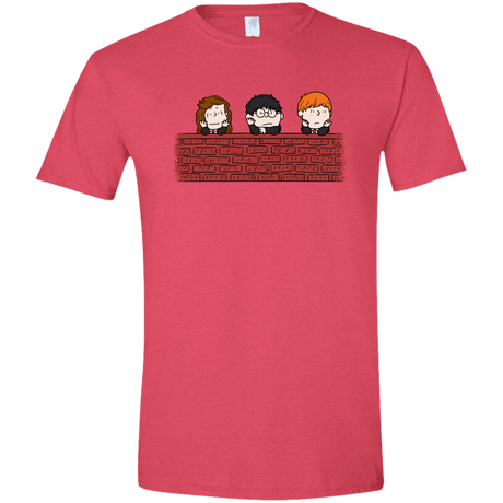 T-Shirts Heather Red / S Brick Wall Men's Semi-Fitted Softstyle