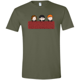 T-Shirts Military Green / S Brick Wall Men's Semi-Fitted Softstyle