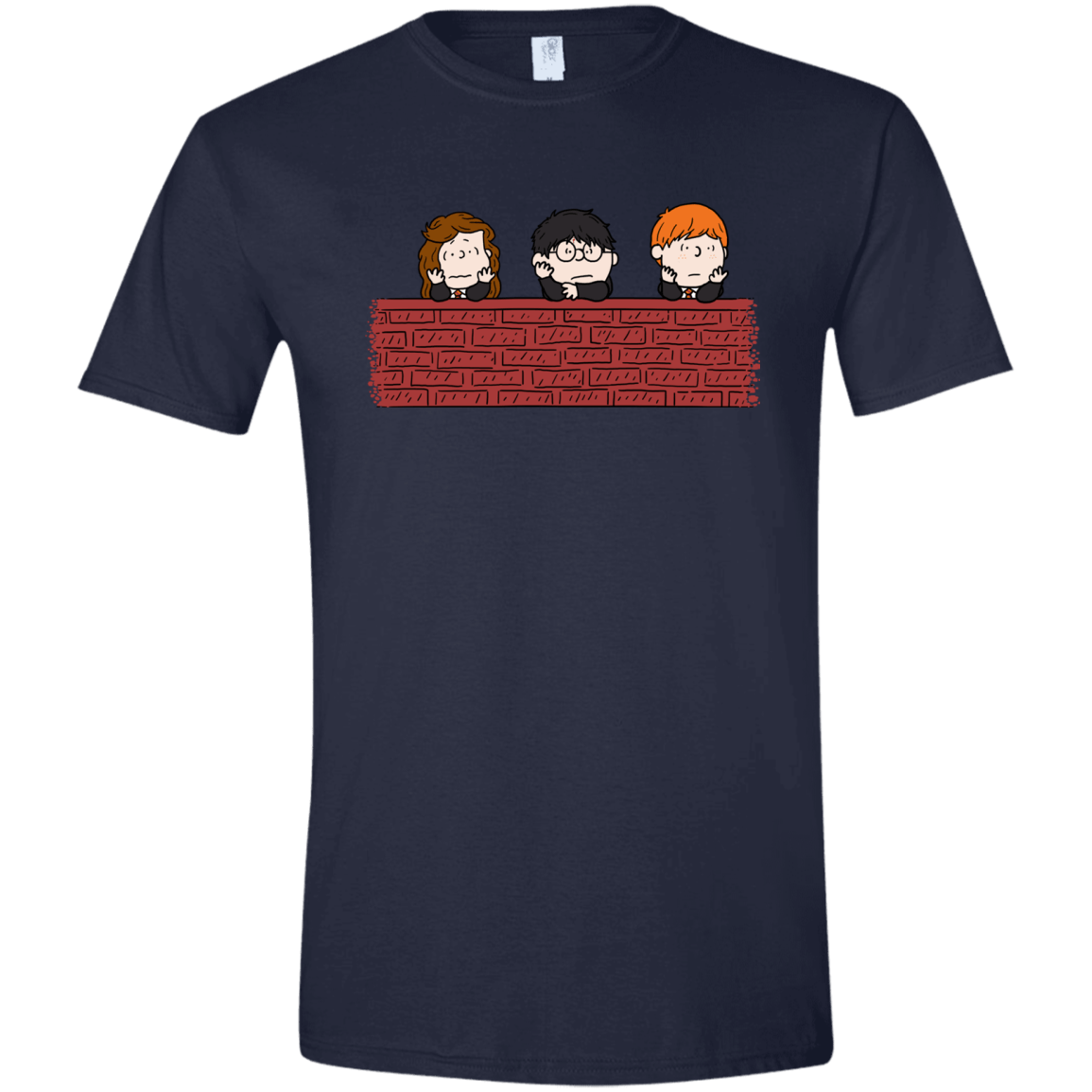 T-Shirts Navy / X-Small Brick Wall Men's Semi-Fitted Softstyle