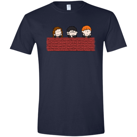 T-Shirts Navy / X-Small Brick Wall Men's Semi-Fitted Softstyle