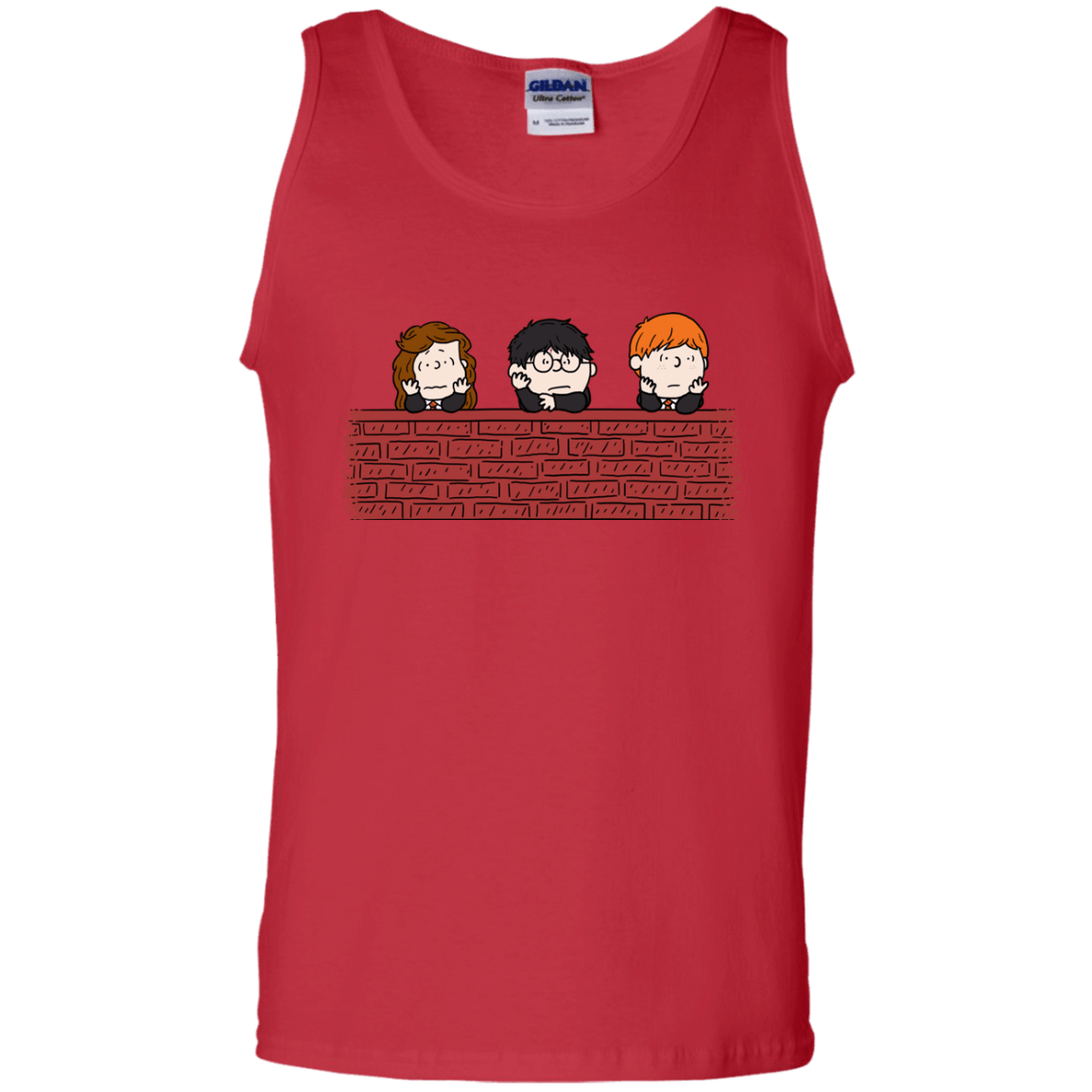 T-Shirts Red / S Brick Wall Men's Tank Top