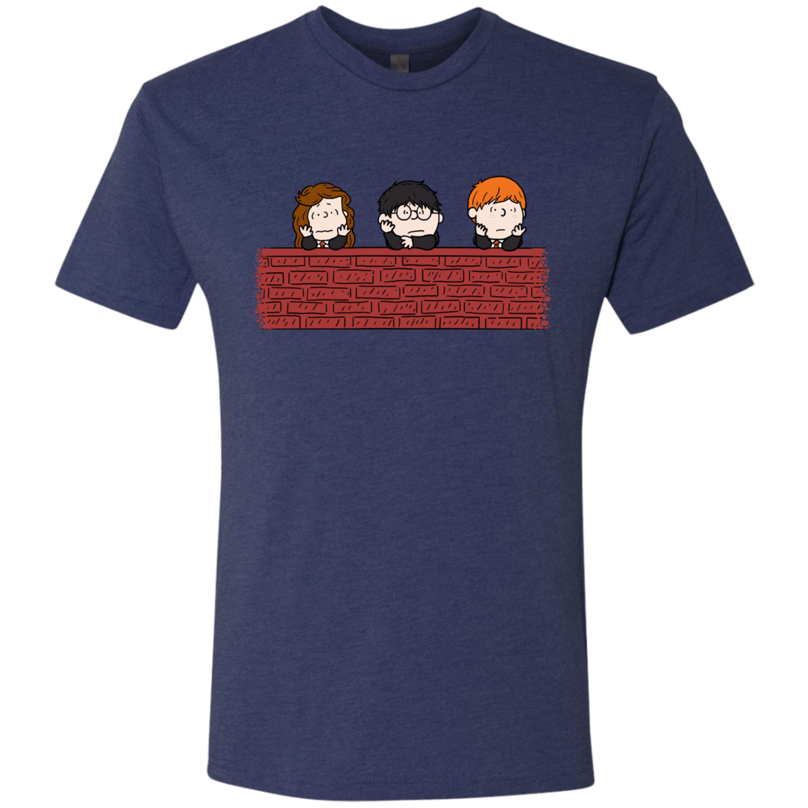 T-Shirts Vintage Navy / S Brick Wall Men's Triblend T-Shirt