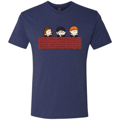 T-Shirts Vintage Navy / S Brick Wall Men's Triblend T-Shirt