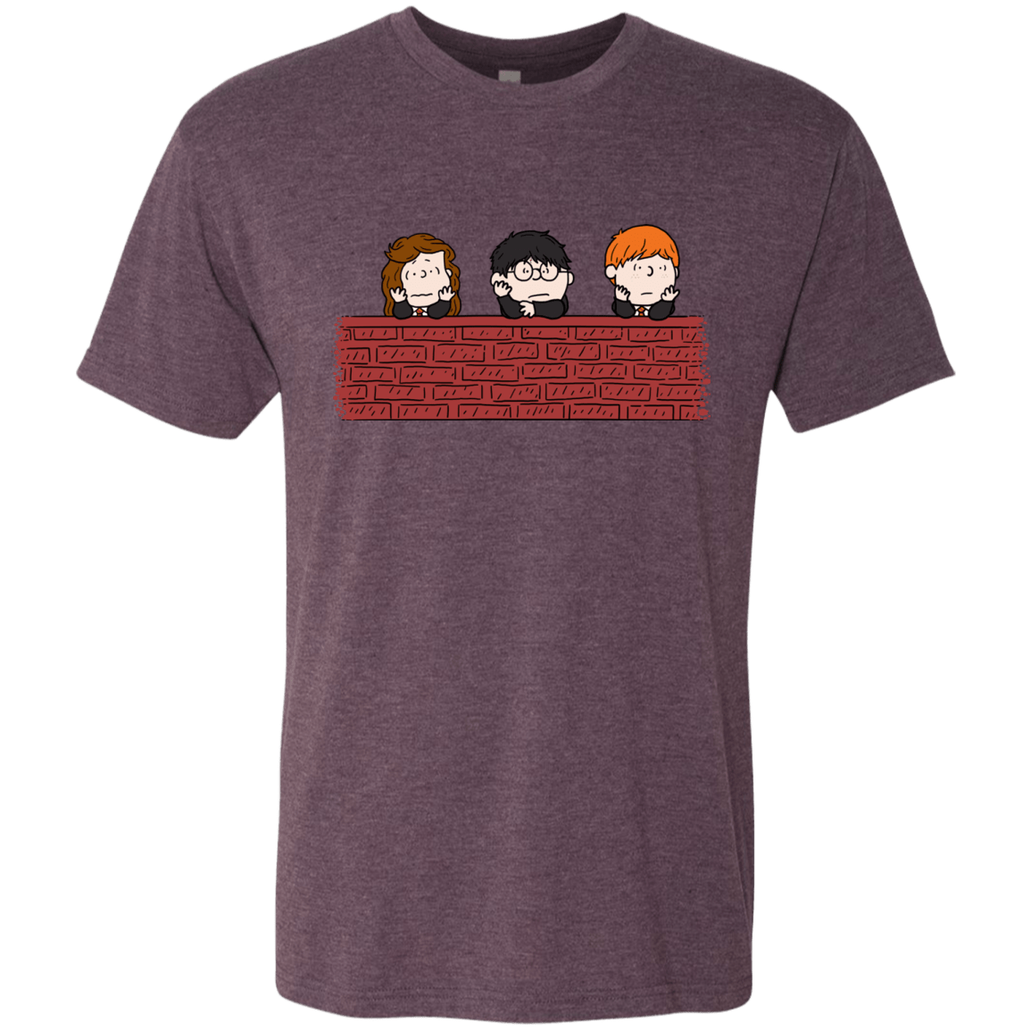 T-Shirts Vintage Purple / S Brick Wall Men's Triblend T-Shirt