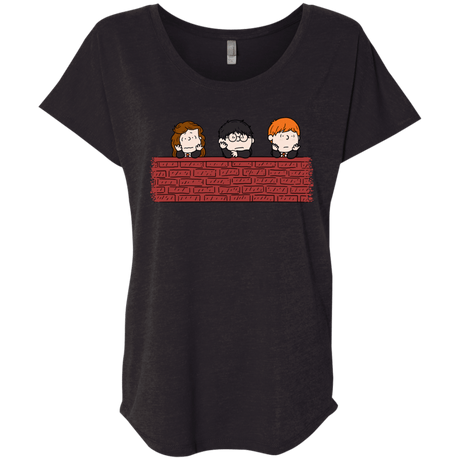 T-Shirts Vintage Black / X-Small Brick Wall Triblend Dolman Sleeve