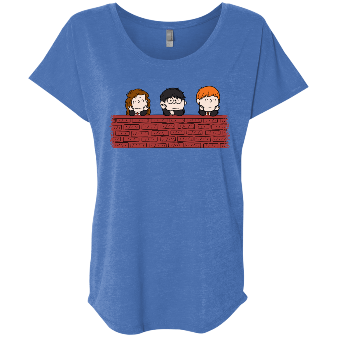 T-Shirts Vintage Royal / X-Small Brick Wall Triblend Dolman Sleeve