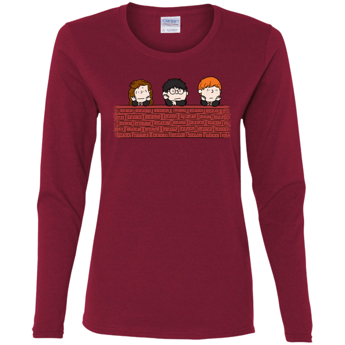 T-Shirts Cardinal / S Brick Wall Women's Long Sleeve T-Shirt