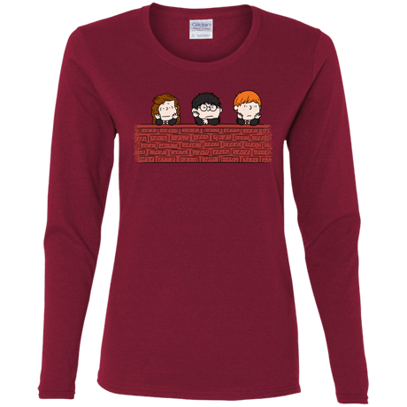 T-Shirts Cardinal / S Brick Wall Women's Long Sleeve T-Shirt