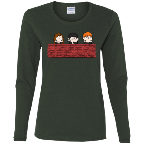 T-Shirts Forest / S Brick Wall Women's Long Sleeve T-Shirt